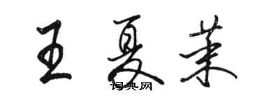 駱恆光王夏茉行書個性簽名怎么寫