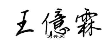 王正良王億霖行書個性簽名怎么寫