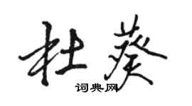駱恆光杜葵行書個性簽名怎么寫