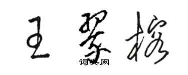 駱恆光王翠榕草書個性簽名怎么寫