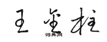 駱恆光王金柱草書個性簽名怎么寫