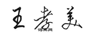 駱恆光王孝美行書個性簽名怎么寫