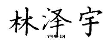 丁謙林澤宇楷書個性簽名怎么寫