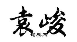 胡問遂袁峻行書個性簽名怎么寫