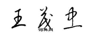 梁錦英王茂忠草書個性簽名怎么寫