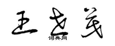 曾慶福王世茂草書個性簽名怎么寫