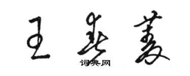 駱恆光王春菱草書個性簽名怎么寫