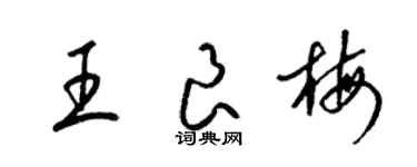 梁錦英王良梅草書個性簽名怎么寫