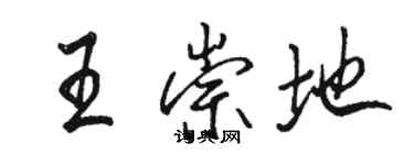 駱恆光王崇地行書個性簽名怎么寫