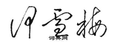 駱恆光何雪梅草書個性簽名怎么寫