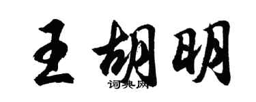 胡問遂王胡明行書個性簽名怎么寫