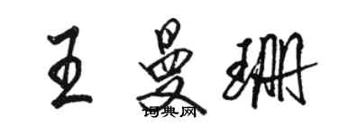 駱恆光王曼珊行書個性簽名怎么寫