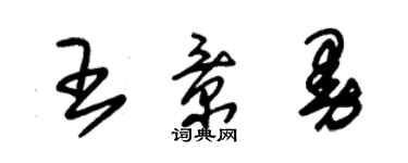 朱錫榮王景曼草書個性簽名怎么寫