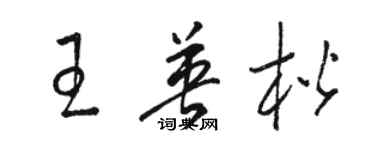 駱恆光王英楷草書個性簽名怎么寫