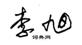 朱錫榮李旭草書個性簽名怎么寫