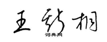 梁錦英王斯桐草書個性簽名怎么寫