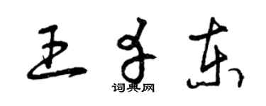 曾慶福王幸東草書個性簽名怎么寫