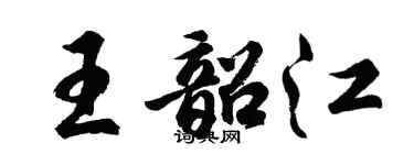 胡問遂王韶江行書個性簽名怎么寫
