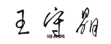 駱恆光王守晶草書個性簽名怎么寫