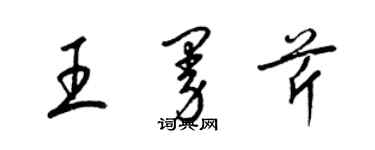 梁錦英王曼芹草書個性簽名怎么寫