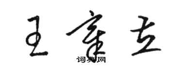 駱恆光王章立草書個性簽名怎么寫