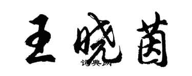 胡問遂王曉茵行書個性簽名怎么寫