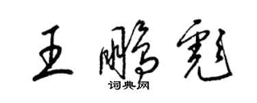 梁錦英王鵬彪草書個性簽名怎么寫