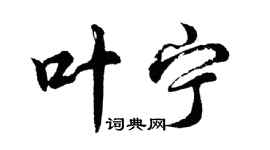 胡問遂葉寧行書個性簽名怎么寫