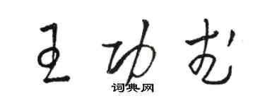 駱恆光王功武草書個性簽名怎么寫