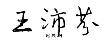 曾慶福王沛芬行書個性簽名怎么寫