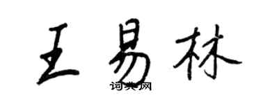 王正良王易林行書個性簽名怎么寫