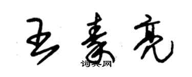 朱錫榮王秦亮草書個性簽名怎么寫