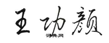 駱恆光王功顏行書個性簽名怎么寫