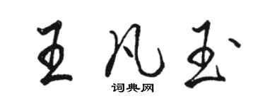 駱恆光王凡玉行書個性簽名怎么寫