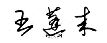 朱錫榮王蓬來草書個性簽名怎么寫