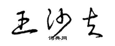 曾慶福王沙夫草書個性簽名怎么寫