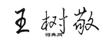 駱恆光王樹敬行書個性簽名怎么寫