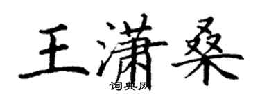 丁謙王瀟桑楷書個性簽名怎么寫