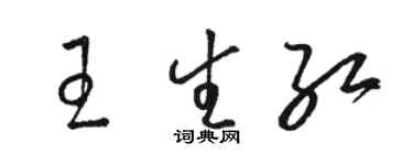 駱恆光王生紅草書個性簽名怎么寫