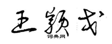 曾慶福王穎戈草書個性簽名怎么寫