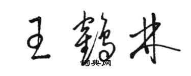 駱恆光王鶴林草書個性簽名怎么寫