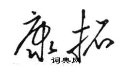 駱恆光康拓草書個性簽名怎么寫