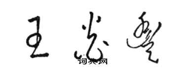 駱恆光王炎豐草書個性簽名怎么寫