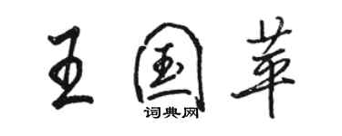 駱恆光王國苹行書個性簽名怎么寫