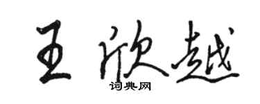 駱恆光王欣越行書個性簽名怎么寫