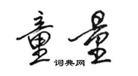 駱恆光童量行書個性簽名怎么寫