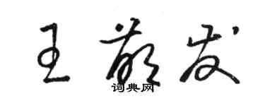 駱恆光王萌發草書個性簽名怎么寫