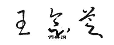 駱恆光王念芝草書個性簽名怎么寫