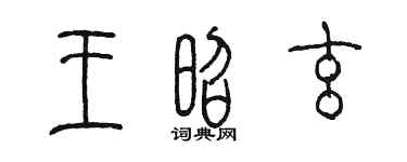 陳墨王昭玄篆書個性簽名怎么寫