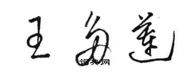 駱恆光王多蓮草書個性簽名怎么寫